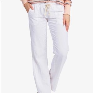 Roxy Oceanside Flare Linen Pants Size XS